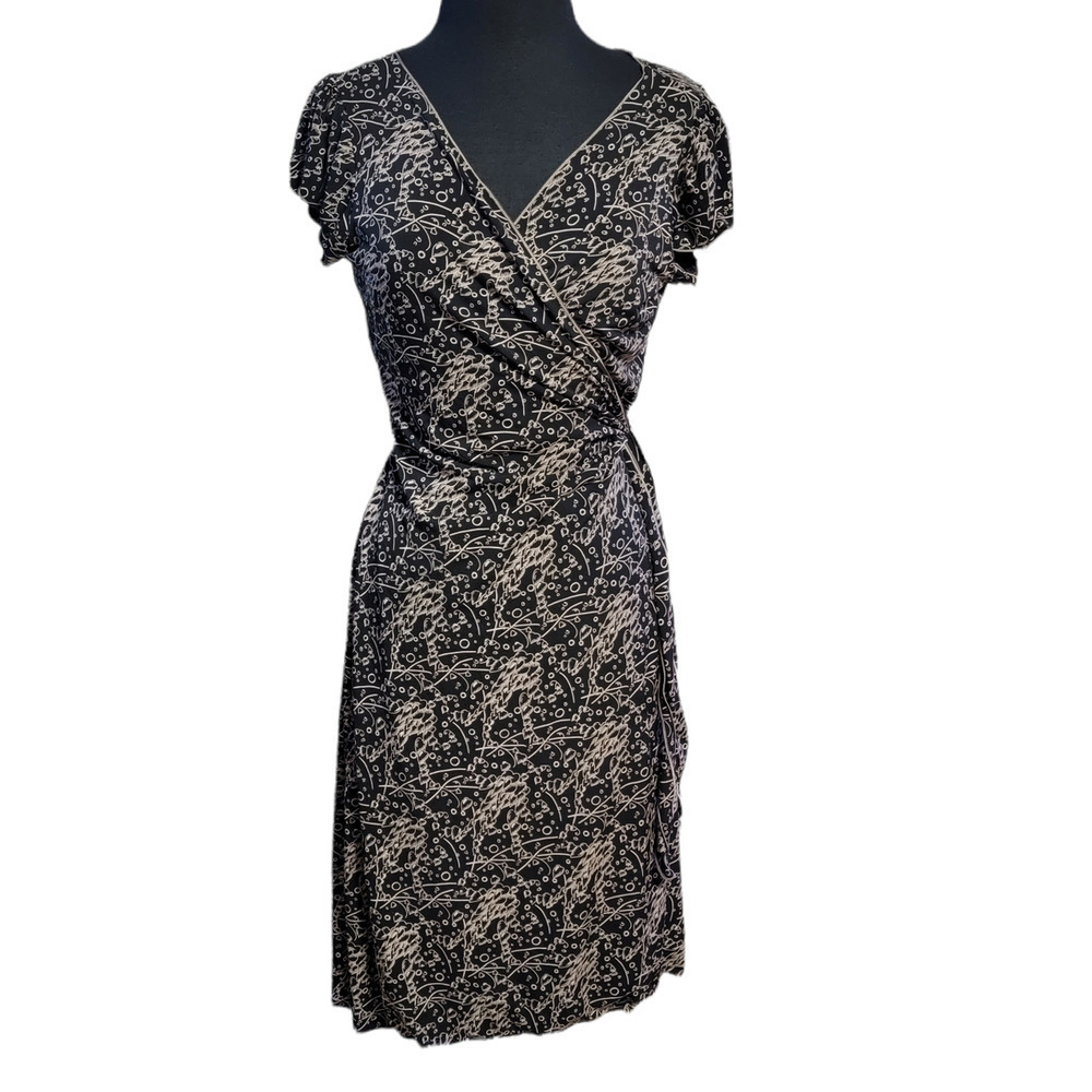 Max Studio wrap dress short sleeve sz S